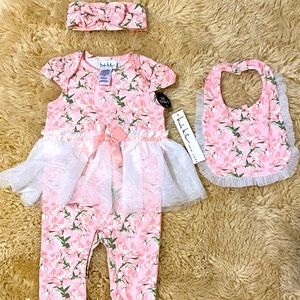 Nicole Miller Floral jumper with tutu 3-6 months